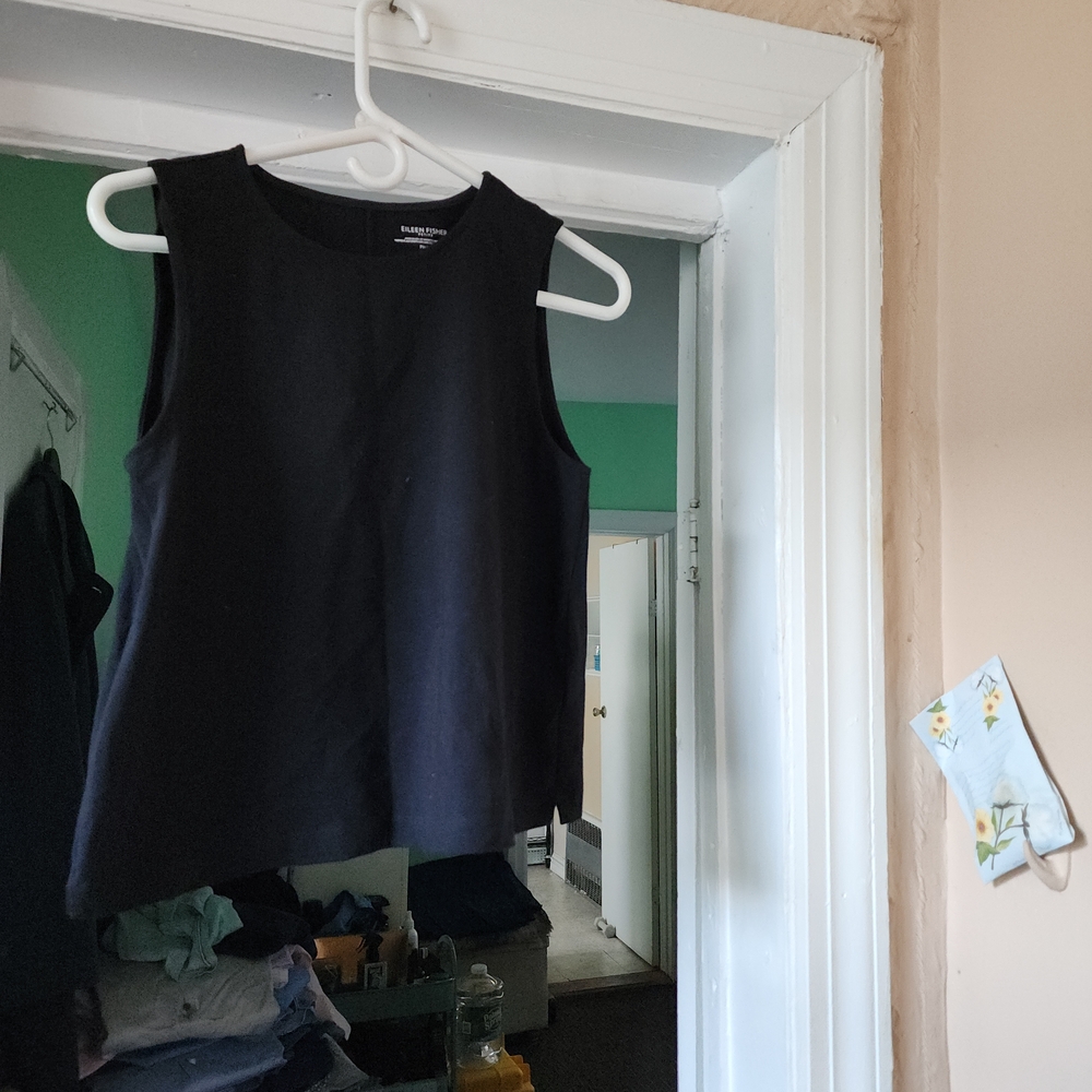 Eileen Fisher: Black Sleeveless Top